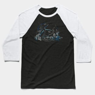 Orca Whale Family Sea Animal Wildlife Dot Baseball T-Shirt